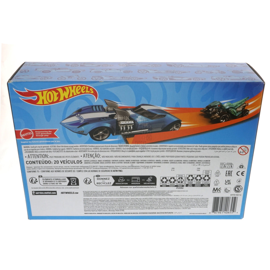 Mattel DXY59 Hot Wheels 1:64th Scale Toy Trucks and Cars Assortment, Set of 20