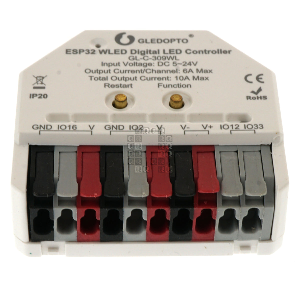 GLEDOPTO GL-C-309WL ESP32 WLED Digital LED Controller, 5-24VDC