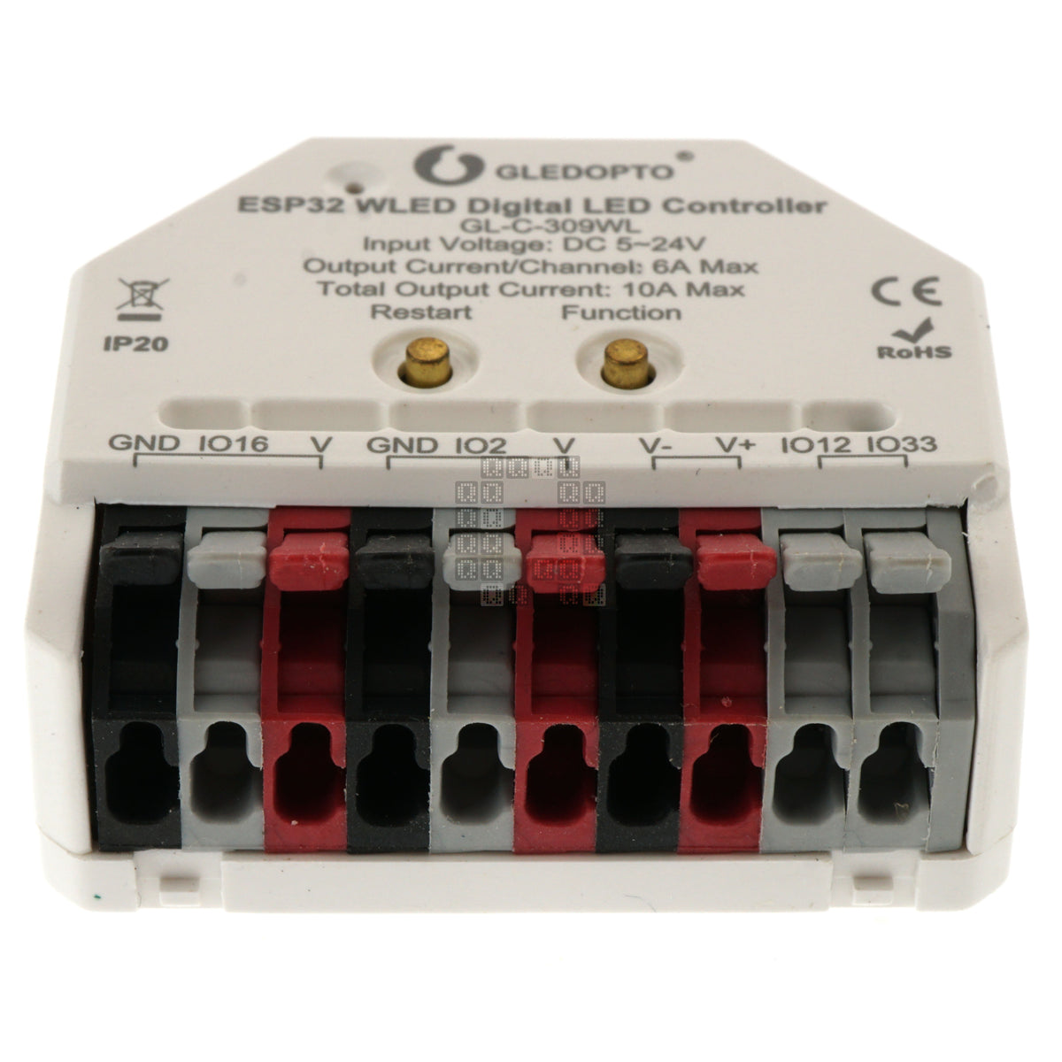 GLEDOPTO GL-C-309WL ESP32 WLED Digital LED Controller, 5-24VDC