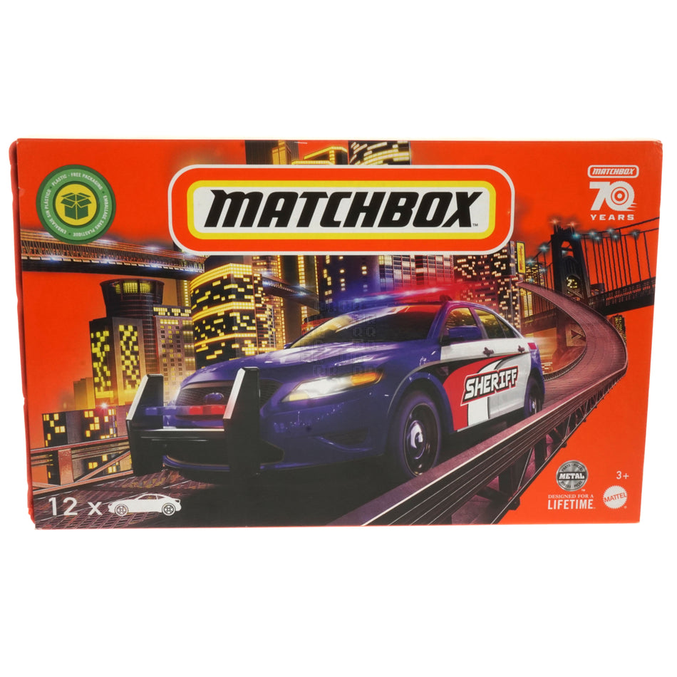 Mattel HDK59-LA11 Matchbox MBX Metro 12-Pack of 1/64" Cars & Trucks
