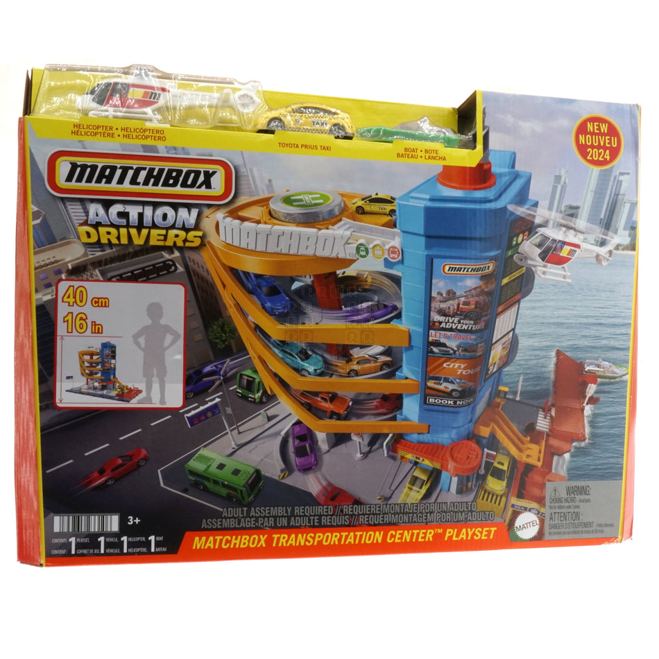 Mattel HXL47 Matchbox Action Drivers Transportation Center Playset Parking Garage