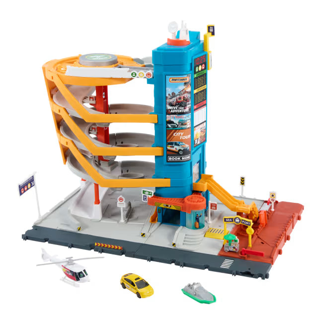 Mattel HXL47 Matchbox Action Drivers Transportation Center Playset Parking Garage