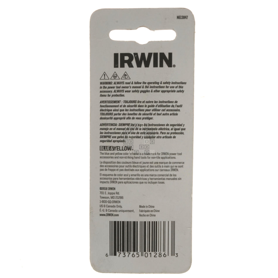 Irwin IWAF21PH12 #1 Phillips / PH1 Driver Bit Tips, 2-Pack, 1" Length Package Back