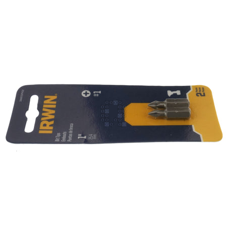 Irwin IWAF21PH12 #1 Phillips / PH1 Driver Bit Tips, 2-Pack, 1" Length