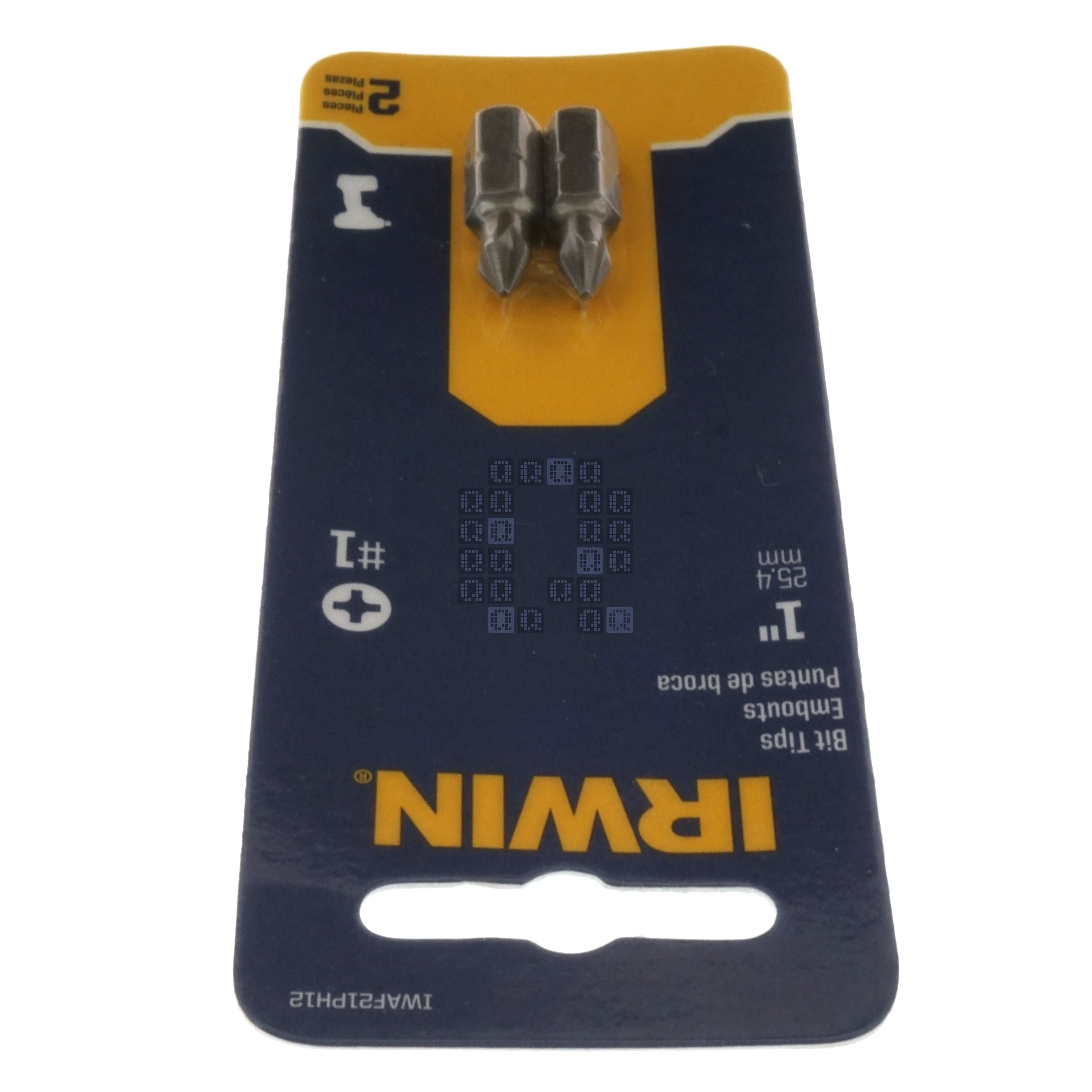 Irwin IWAF21PH12 #1 Phillips / PH1 Driver Bit Tips, 2-Pack, 1" Length