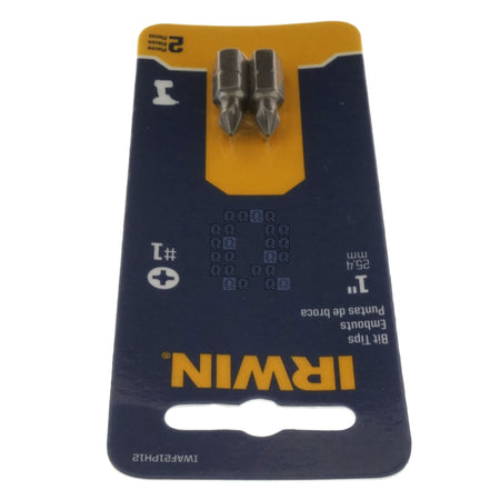 Irwin IWAF21PH12 #1 Phillips / PH1 Driver Bit Tips, 2-Pack, 1" Length