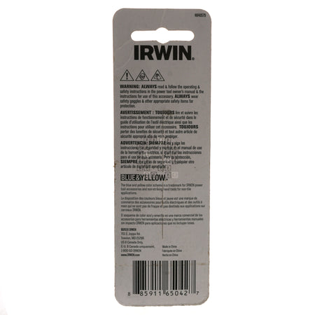 Irwin IWAF33TX15 T15 TORX Impact Performance Series Power Bit, 3-1/2" Length Package Back