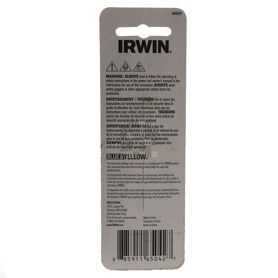 Irwin IWAF33TX15 T15 TORX Impact Performance Series Power Bit, 3-1/2" Length Package Back