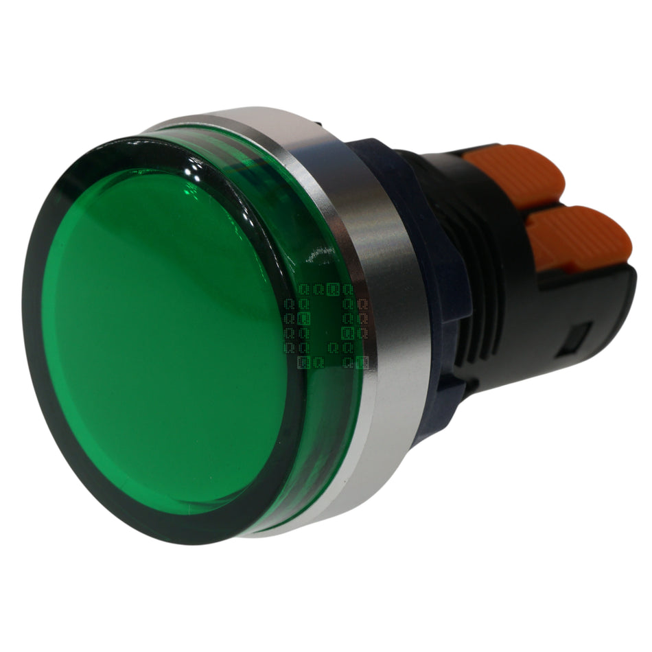 Lanboo 22mm Green Diffused Panel Mount LED Indicator Light, 9-24VAC/DC, IP68