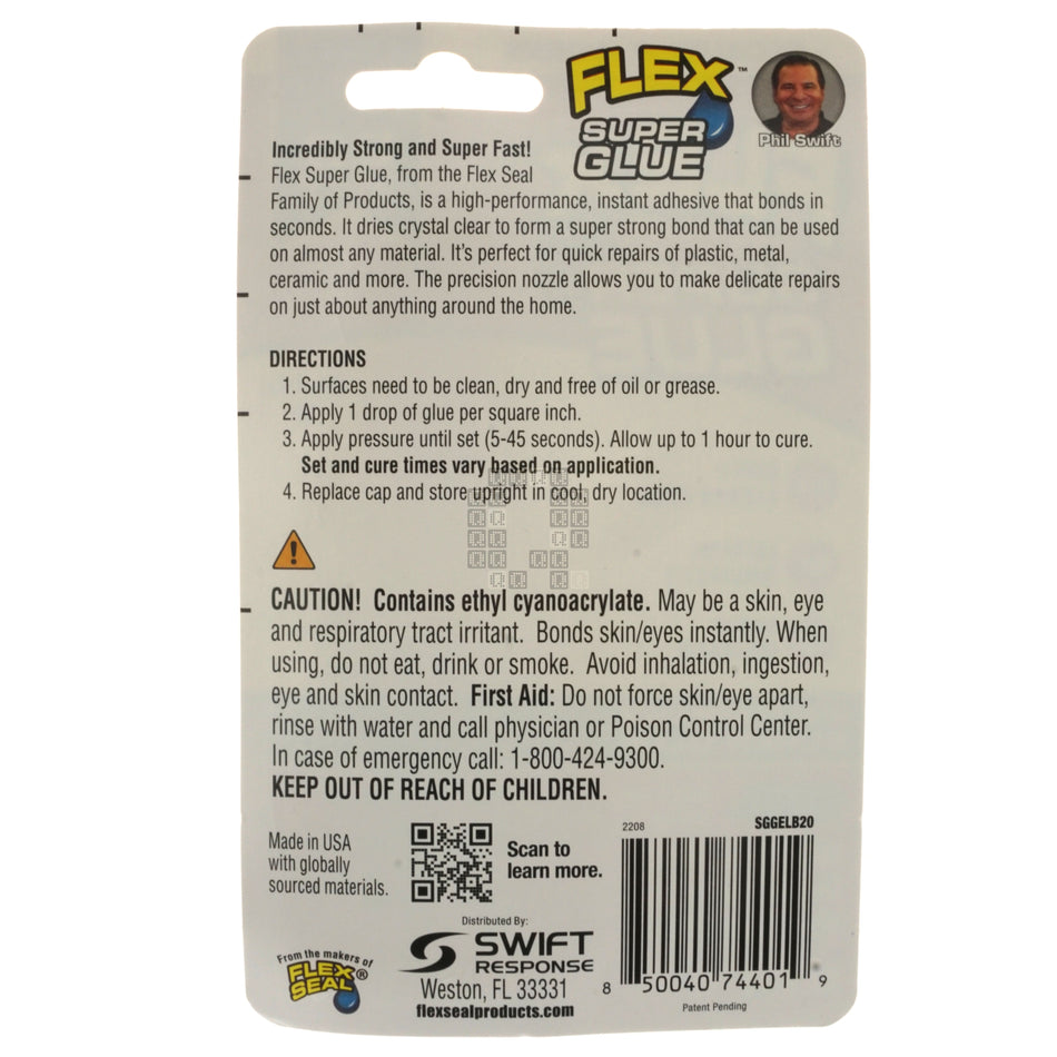 Flex SGGELB20 Hi-Performance Super Glue Gel, 20g / 0.7oz Bottle