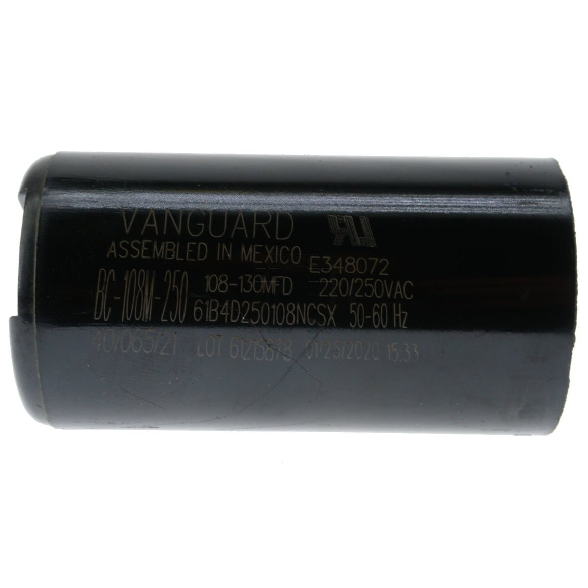 Vanguard BC-108M-250 Electric Motor Start Capacitor