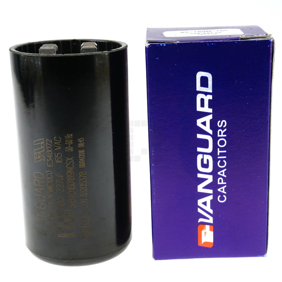 Vanguard BC-189M-165 Electric Motor Start Capacitor, 189-227 µF, 165 VAC