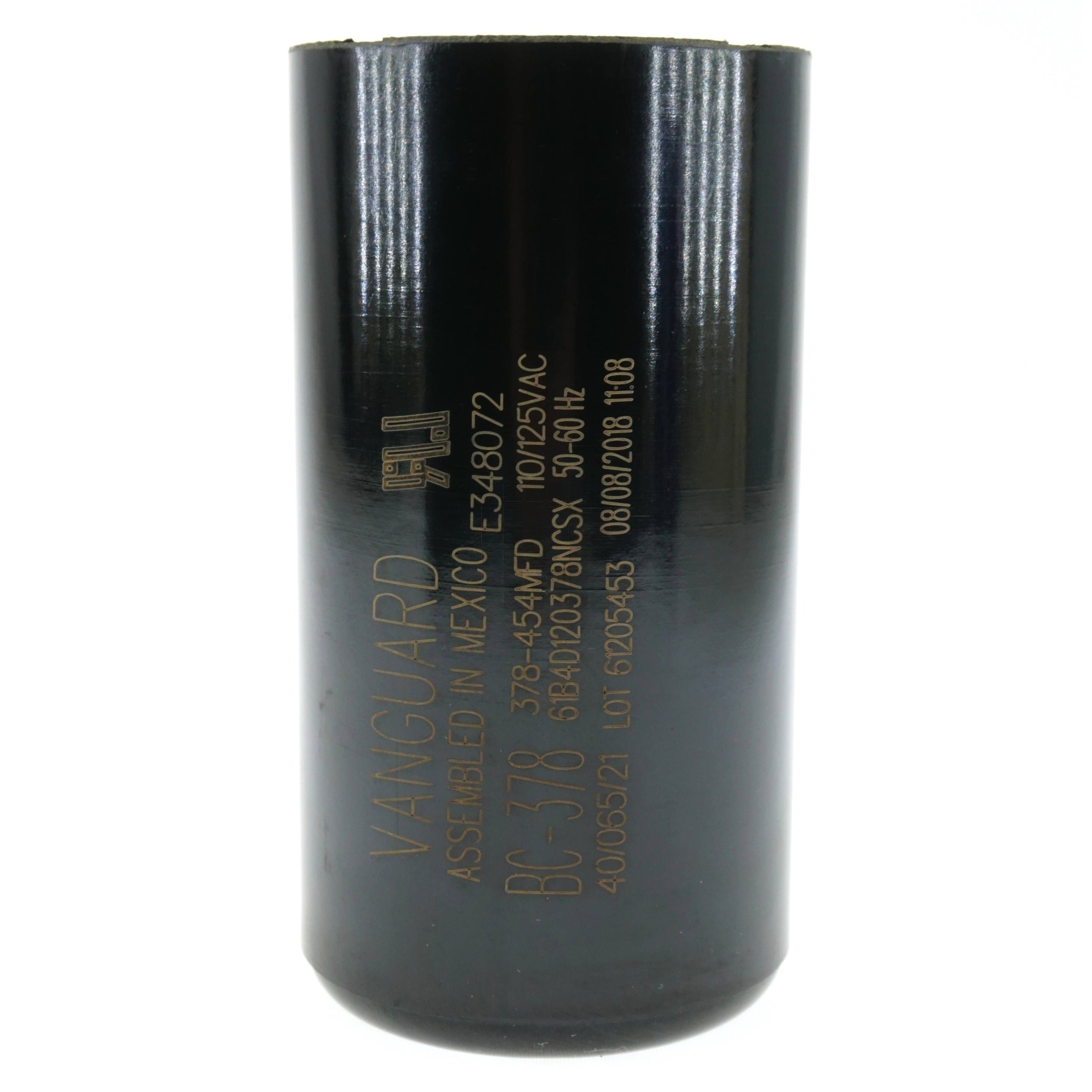 Vanguard BC-378 Black Cylindrical Electric Motor Start Capacitor