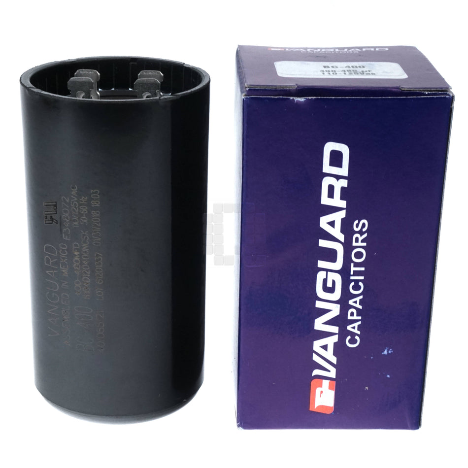 Vanguard BC-400 Electric Motor Start Capacitor, 400-480 µF, 110-125 VAC