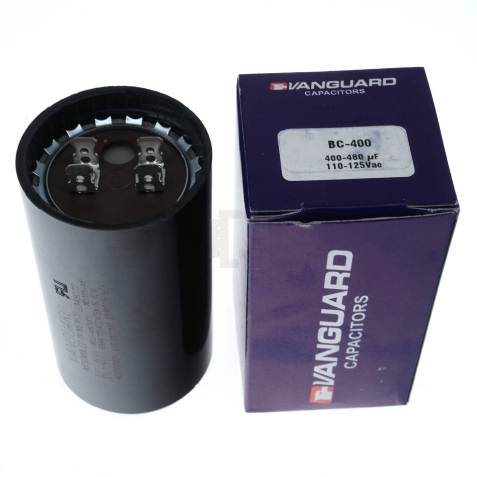 Vanguard BC-400 Electric Motor Start Capacitor, 400-480 µF, 110-125 VAC
