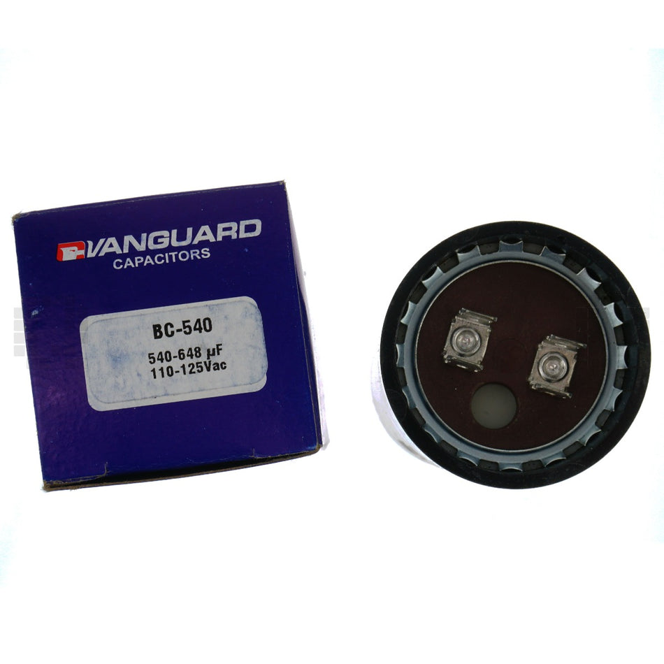 Vanguard BC-540 Electric Motor Start Capacitor, 540-648 µF, 110-125 VAC