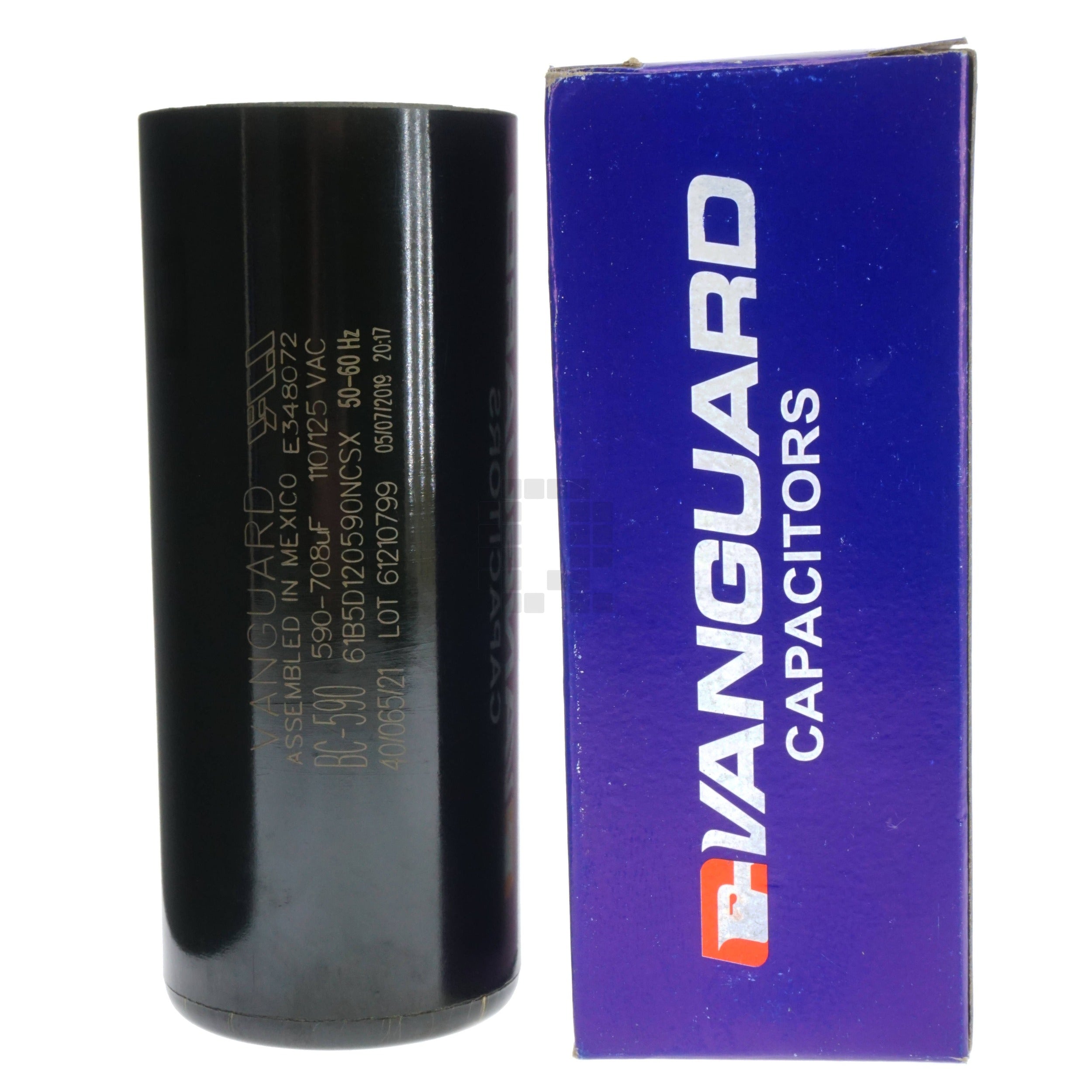 Vanguard BC-590 Black Cylindrical Electric Motor Start Capacitor