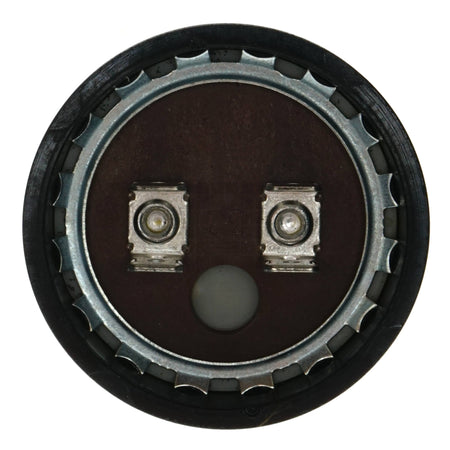Vanguard BC-590 Black Cylindrical Electric Motor Start Capacitor close-up of terminals