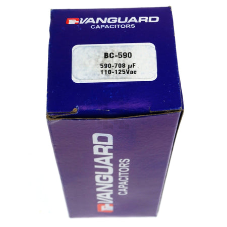 Vanguard BC-590 Black Cylindrical Electric Motor Start Capacitor Box