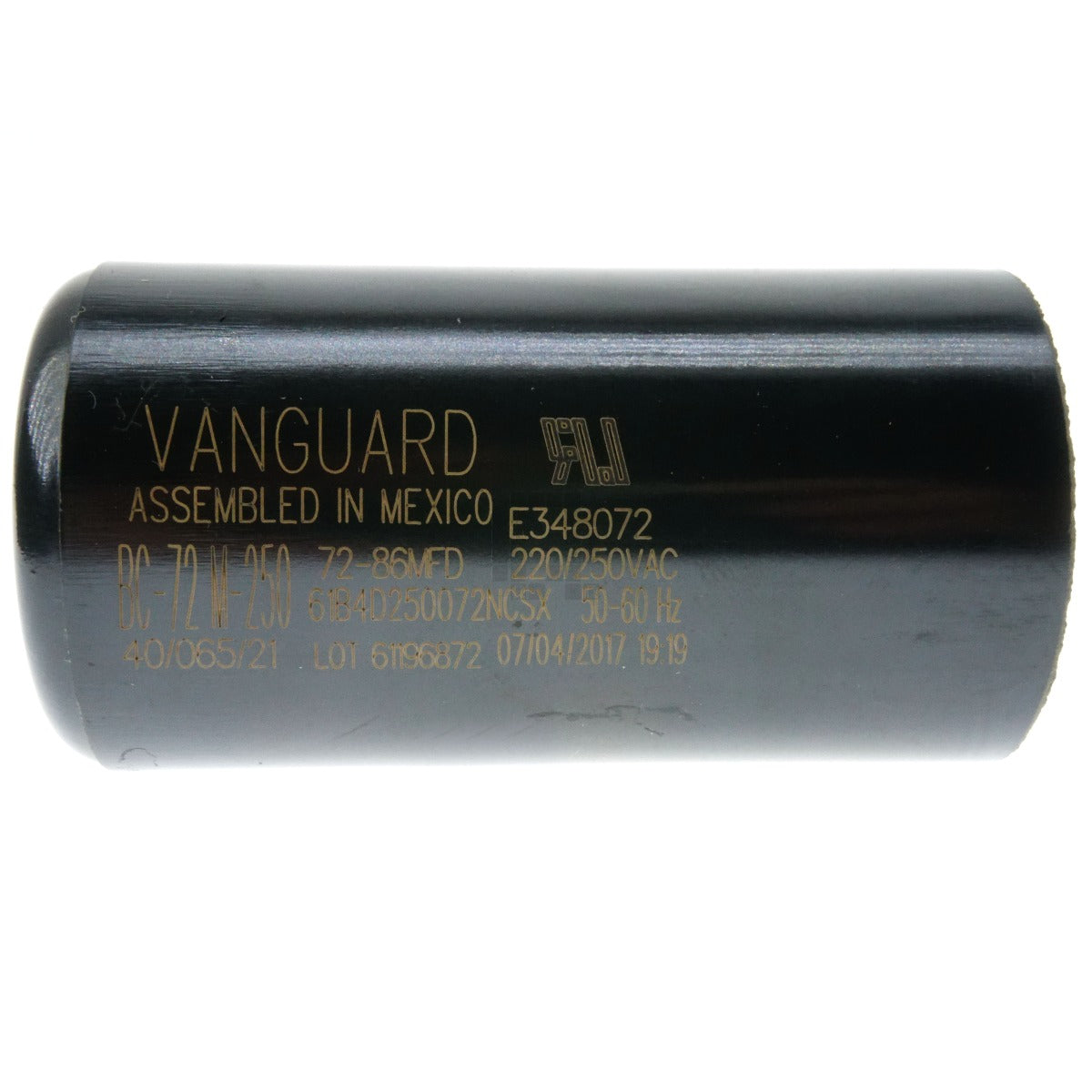 Vanguard BC-72M-250 Electric Motor Start Capacitor
