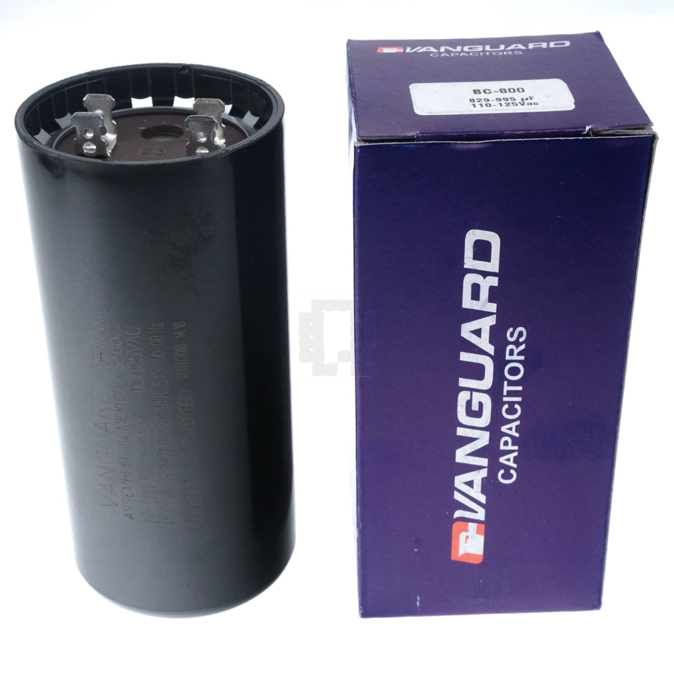 Vanguard BC-800 Start Capacitor, 829-995 µF, 100-125 VAC