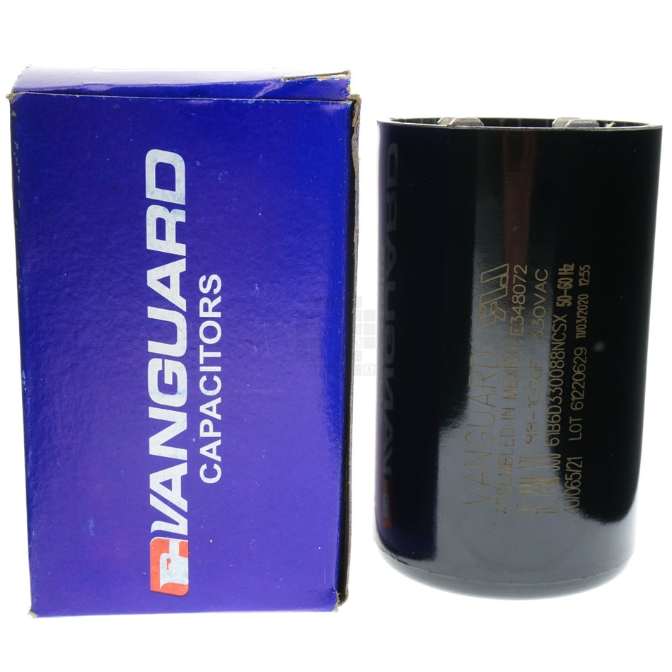 Vanguard BC-88M-330 Start Capacitor, 88-106 uF, 330VAC 50/60Hz