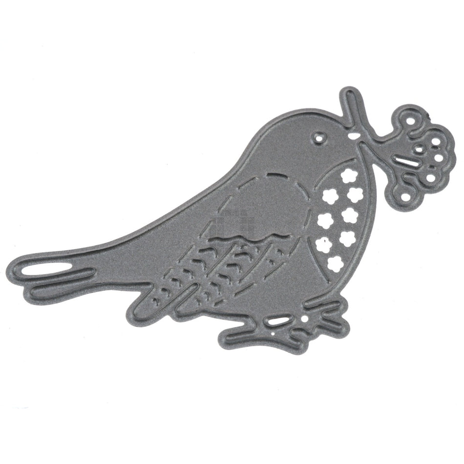 Bird with Leafy Twig Metal Cutting Die