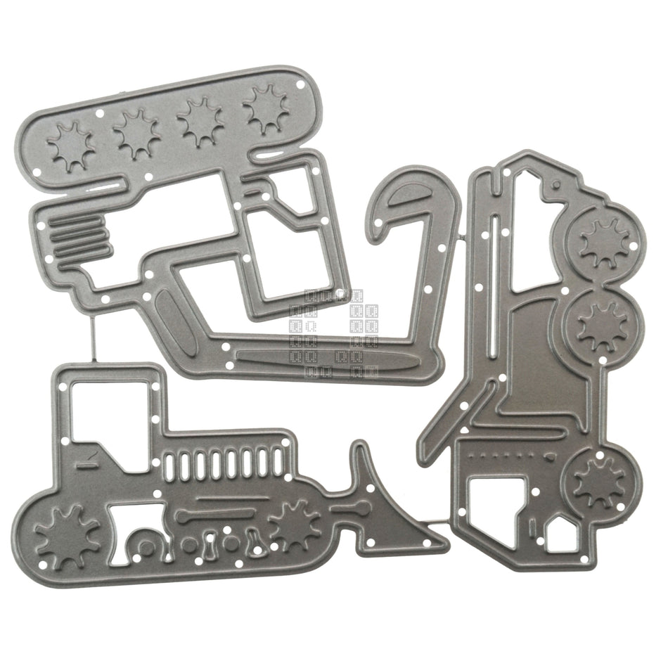 3-Piece Engineering / Construction Vehicles Metal Cutting Die Set