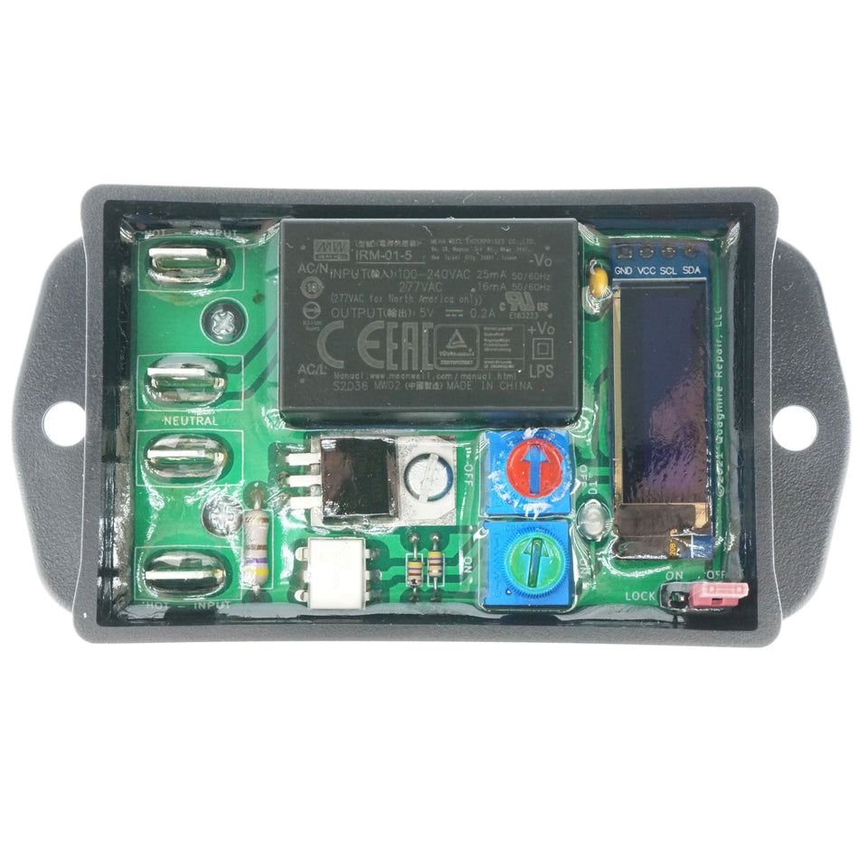 Model 403SLE Solid State Timer, 0-30 Sec Off, 0-10 Sec On, 85-305VAC, Epoxy Lock & Screen