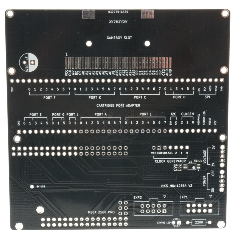 OSCR Sanni Cart Reader HW5 REV4 Main Printed Circuit Board Only, 1.6mm Black