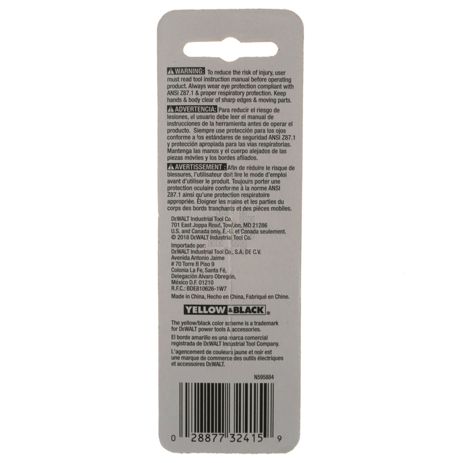 DeWALT DW1904 1/16" Chisel Point Gold Ferrous Oxide Drill Bit, 2-Pack