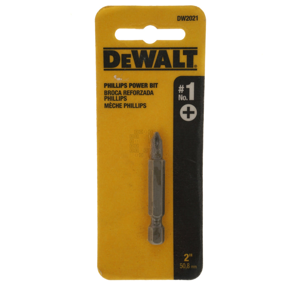 DeWALT DW2021 PH1 / #1 Phillips Power Bit, 2" Length