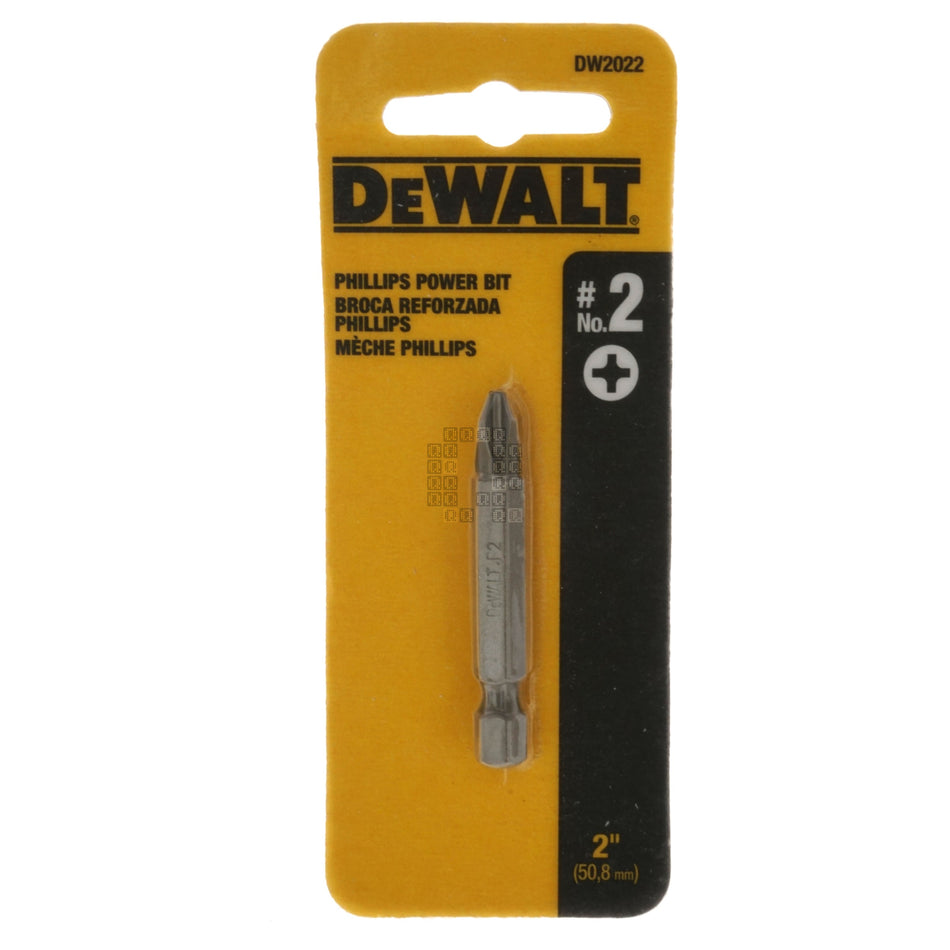 DeWALT DW2022 PH2 #2 Phillips Power Bit, 2" Length