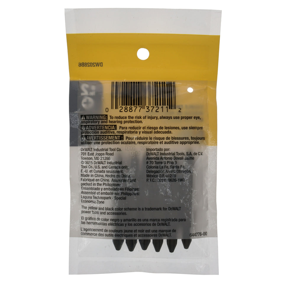 DeWALT DW2028B6 #2 Phillips / #2 Phillips Double Ended Bits, 6-Pack