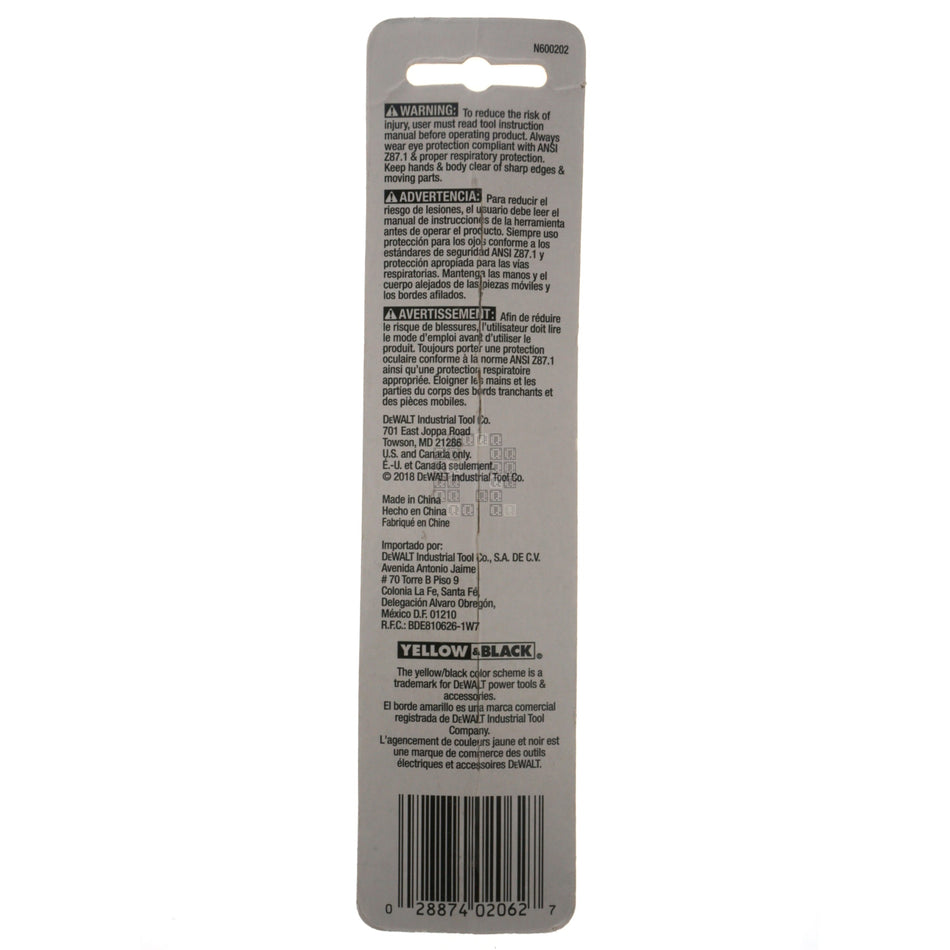 DeWALT DW2062 PH2 / #2 Phillips Power Bit, 6" Length