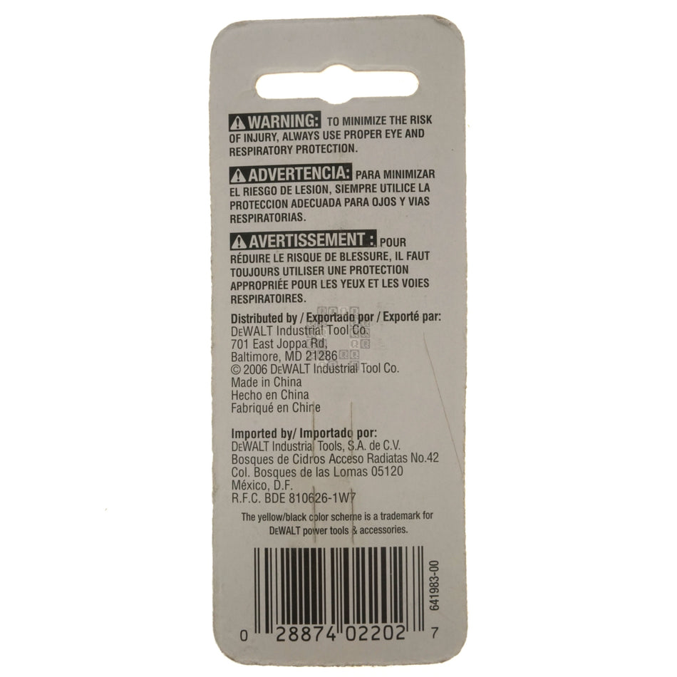DeWALT DW2202 SQ2 / #2 Square Recess Bit Tips, 1" Length, 2-Pack
