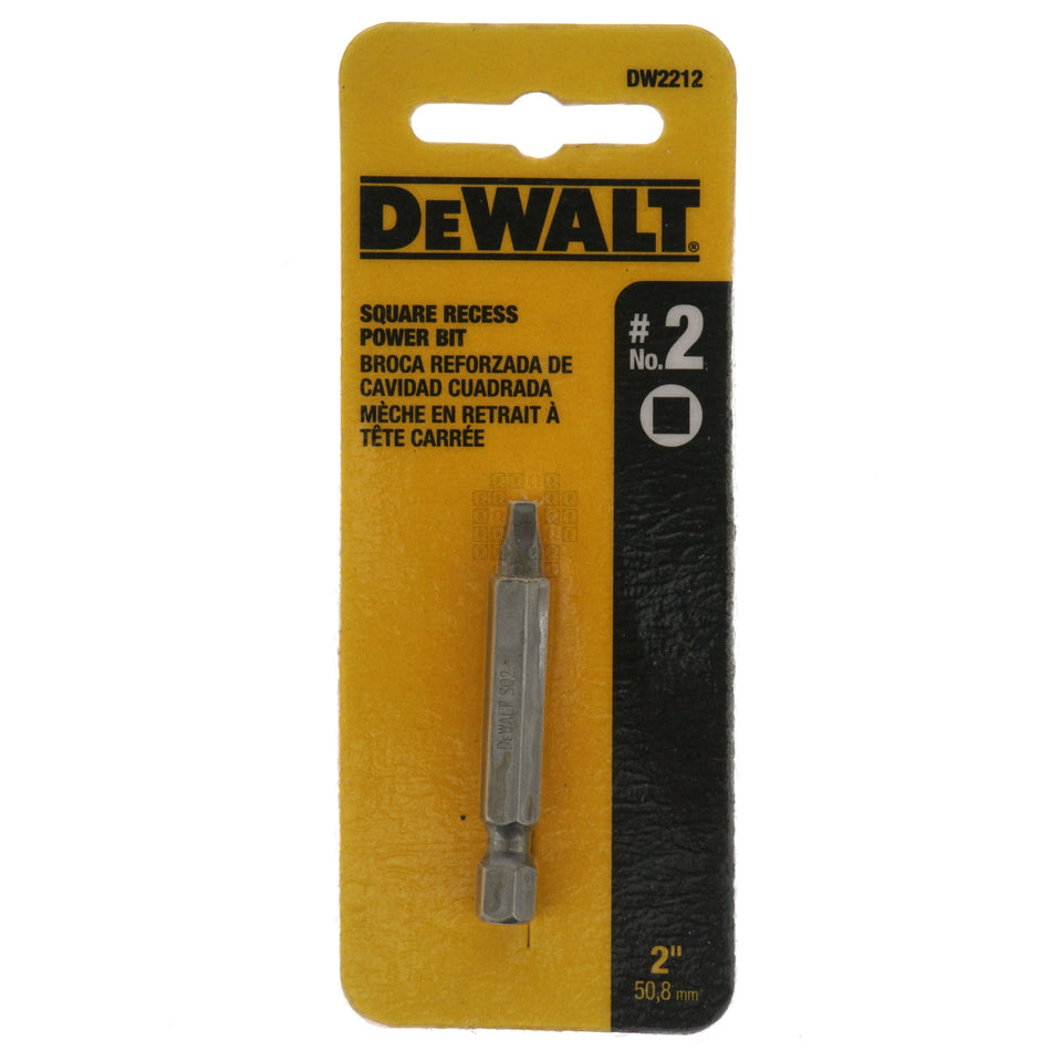 DeWALT DW2212 #2 Square Recess Power Bit, 2" Length