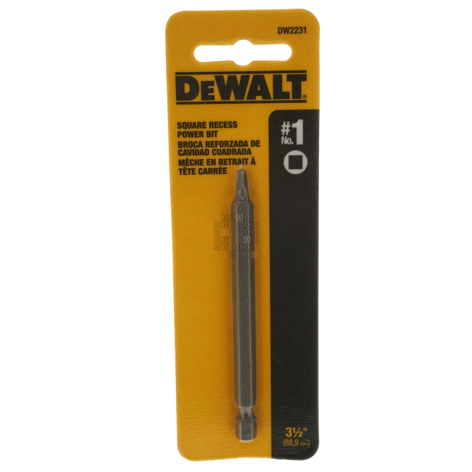 DeWALT DW2231 SQ1 / #1 Square Recess Power Bit, 3-1/2" Length