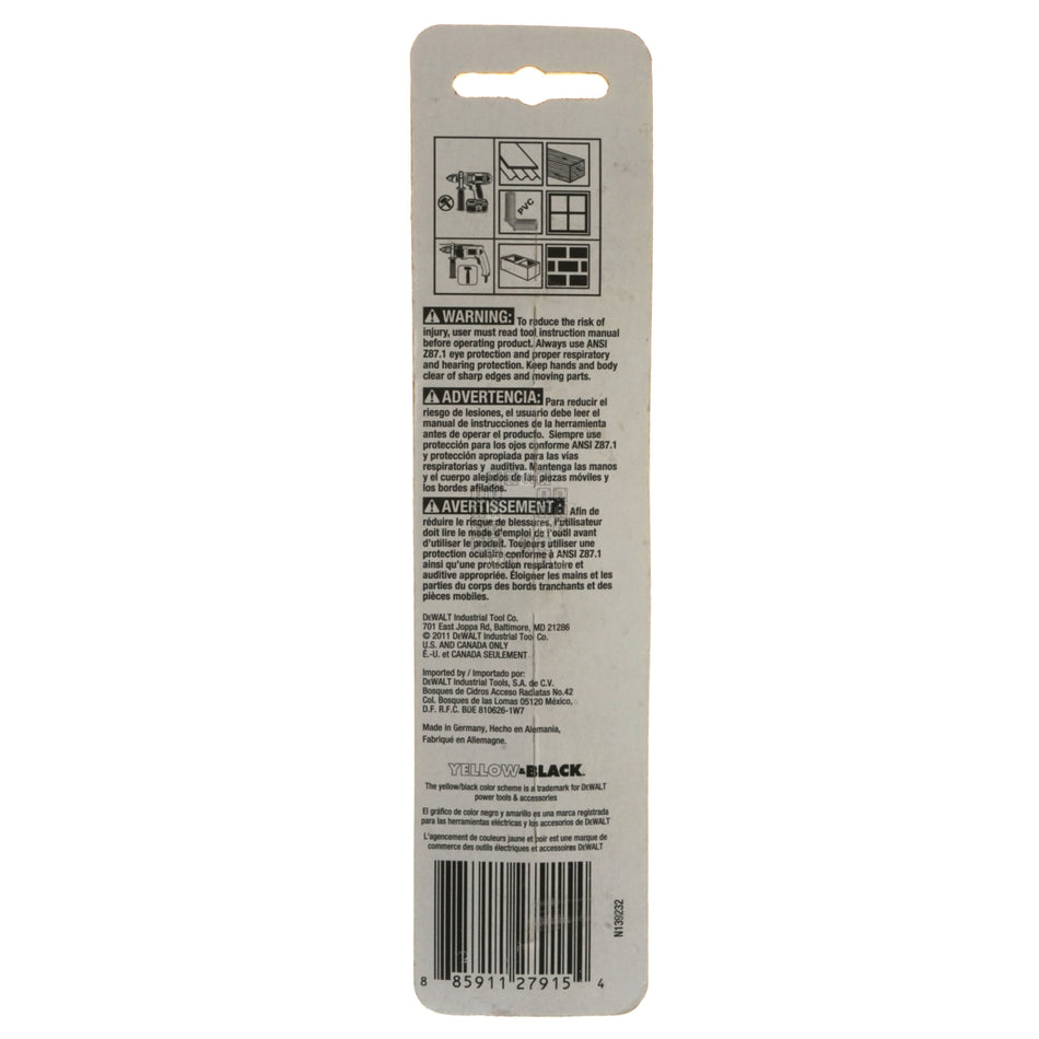 DeWALT DWA56205 Carbide Tipped Multi-Material Drill Bit, 5/16" Diameter, 5-1/4" Length