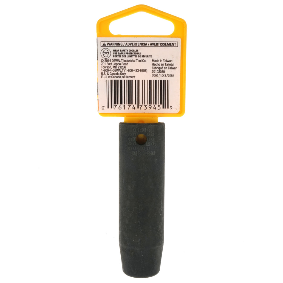 DeWALT DWMT73945OSP 12mm Metric Black Deep Impact Socket, 1/2" Drive, 73-945D, 6-Point