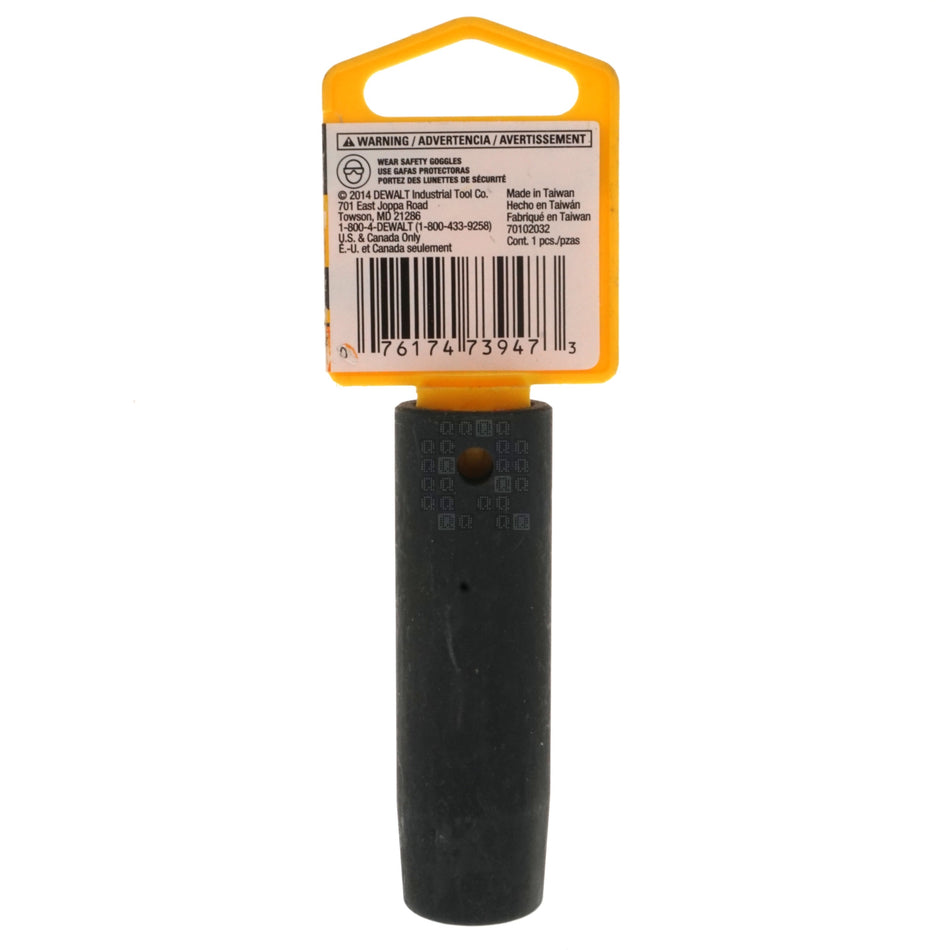 DeWALT DWMT73947OSP 14mm Metric Black Deep Impact Socket, 1/2" Drive, 73-947D, 6-Point