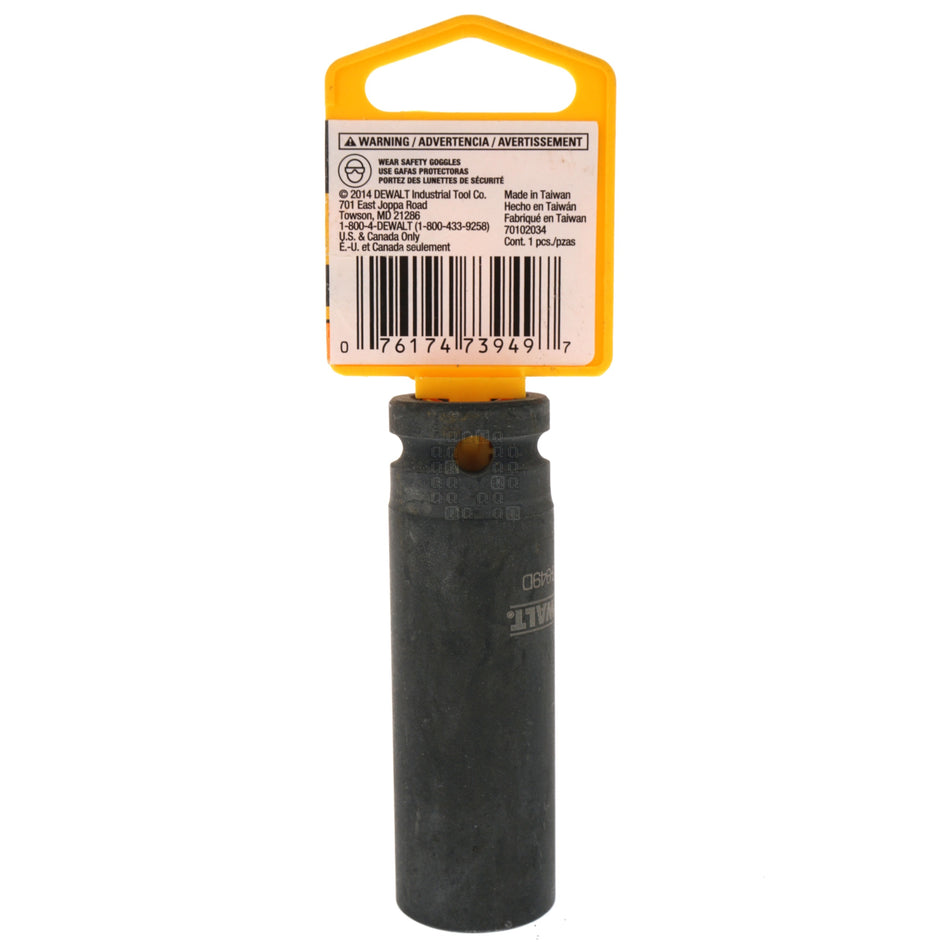DeWALT DWMT73949OSP 17mm Black Deep Impact Socket, 1/2" Drive, 73-949D, 6-Point