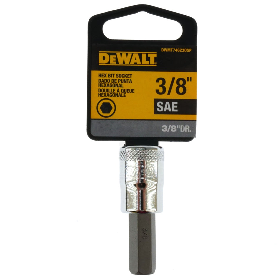 Dewalt DWMT74623OSP 3/8" Chrome Hex Bit Socket, 3/8" Drive, 74-623D