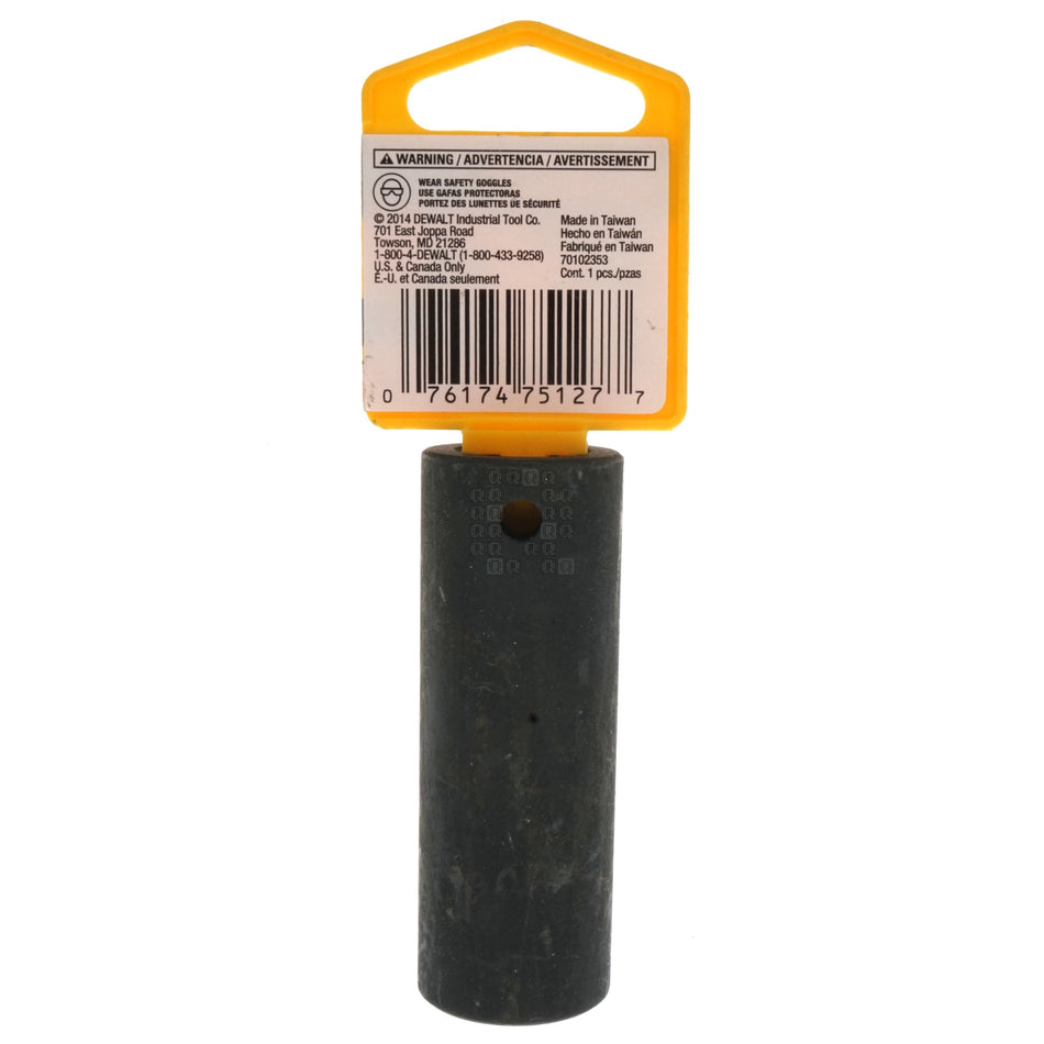 DeWALT DWMT75127OSP 18mm Black Deep Impact Socket, 1/2" Drive, 75-127D, 6-Point