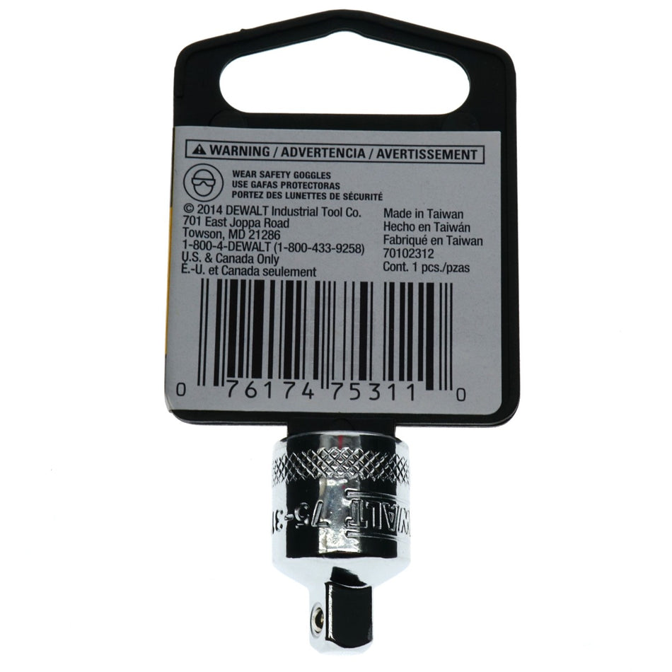 Dewalt DWMT75311OSP 3/8" x 1/4" Reducing Adapter, 3/8" Drive, 75-311D