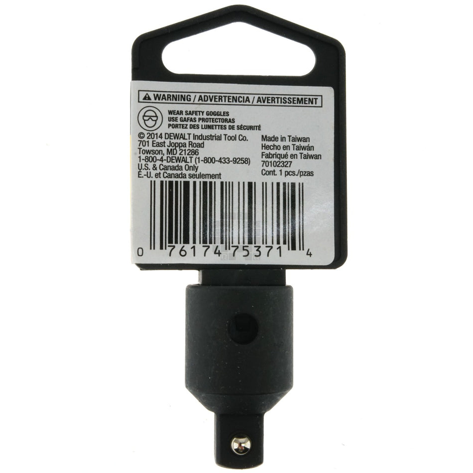 Dewalt DWMT75371OSP Reducing Impact Adapter, 1/2" x 3/8", 75-371D