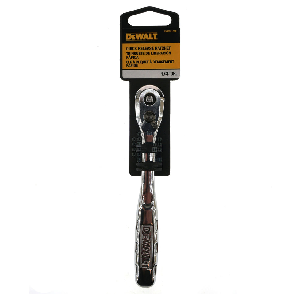 DeWALT DWMT81096 1/4" Quick Release Reversible Ratchet, Pear Head