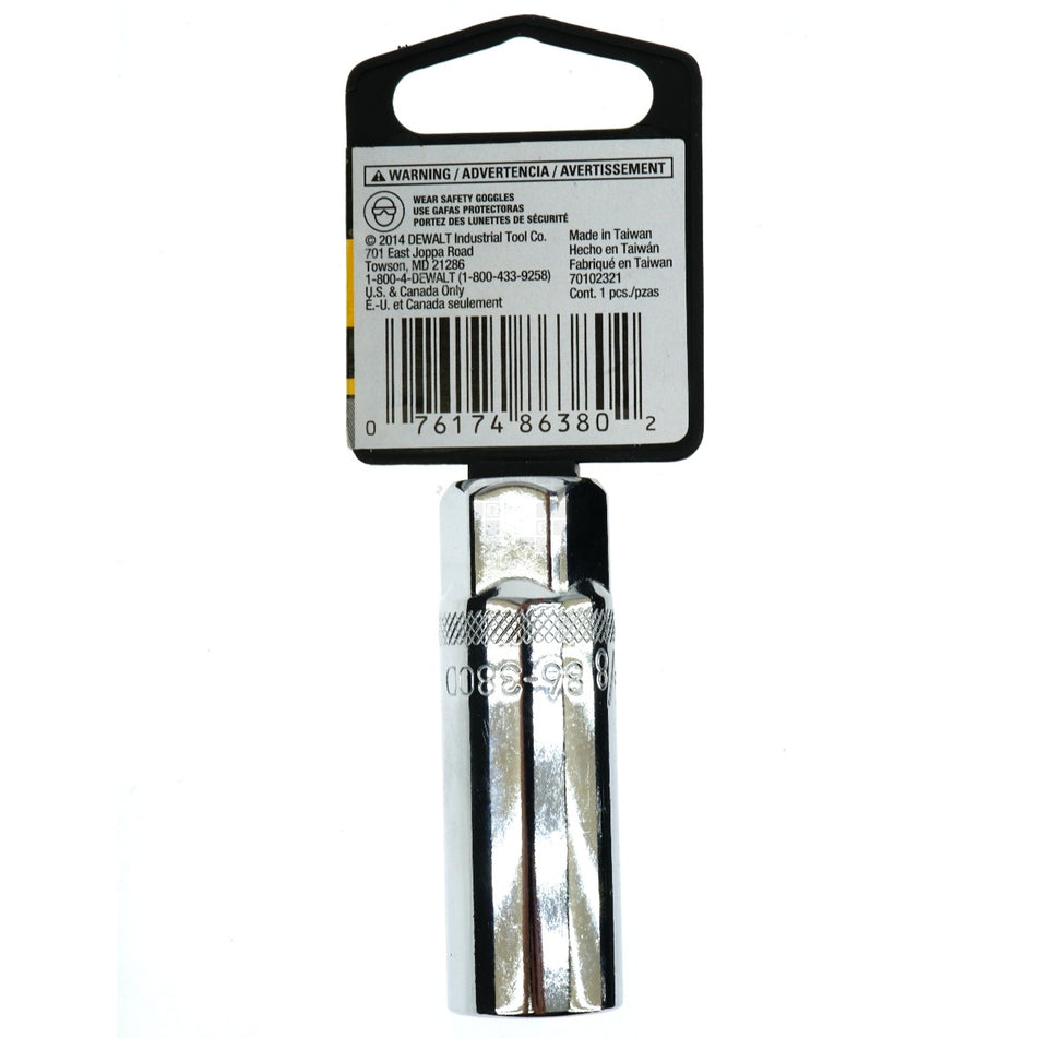 Dewalt DWMT86380OSP 5/8" SAE Spark Plug Socket, 3/8" Drive, 86-380D