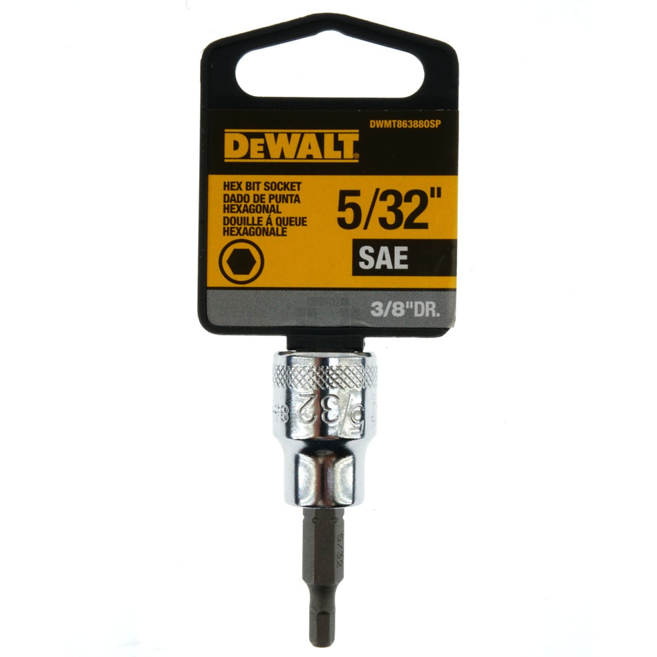 Dewalt DWMT86388OSP 5/32" Chrome Hex Bit Socket, 3/8" Drive, 86-388D