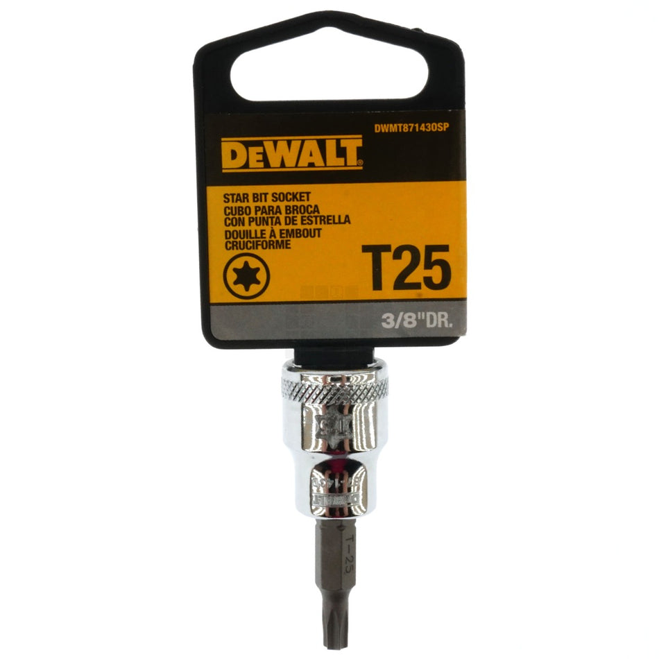 Dewalt DWMT87143OSP T25 Chrome Torx Bit Socket, 3/8" Drive, 87-143D